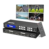 Yinker 4K HDMI Matrix Switch 4x4 4K@30Hz HDMI Matrix Switcher Splitter 4 in 4...