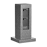ledscom.de Garten Steckdosensäule POCK für außen, IP44, 2-fach, anthrazit...