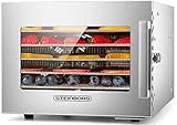 Edelstahl Dörrautomat mit Temperaturregler (30-90°C) | 24h Timer | Dörrer | Dörrgerät...