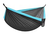 Hängematte, Outdoor Reisehängematte für 2 Personen - Belastbarkeit 260 kg...