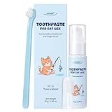 Oivolii Zahnpasta Katze mit Thunfischgeschmack (30g) und 2 Zahnbürsten | Katzen...