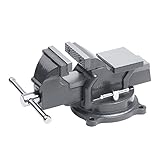 Meister Schraubstock - Drehbar - 125 mm Spannweite - Hochwertige Stahlbacken - Sicheres...