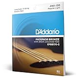 D'Addario EPBB170-5 Phosphor Bronze Akustik Bass Saitensatz 0,11 cm - 0,33 cm...