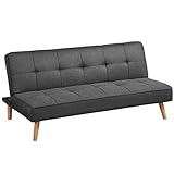 VASAGLE Schlafsofa, Schlafcouch, Bettsofa, Bezug aus Baumwoll-Leinen-Mischgewebe,...