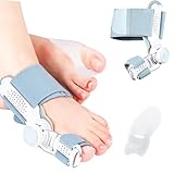 Hallux Valgus Korrektur Set für Damen und Herren, Upgrade Version mit Verstellbarer...