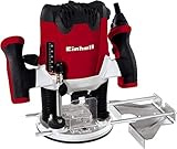 Einhell Oberfräse TE-RO 1255 E (1200 W, Spannzange Ø 6 und 8 mm, 55 mm Hubhöhe,...