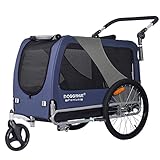 DOGGYHUT® Premium XL 2 in 1 Hundefahrradanhänger & Jogger 23-45 kg...