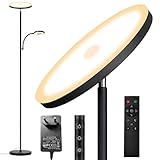 42W Stehlampe Wohnzimmer, 4200LM LED Deckenfluter mit Leselampe 2700K-6500K Stufenloses...