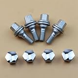 VBNYBA Radnabenmuttern Kompatibel Mit Peugeot 1007 206 207 307 308 406 407 607 M12 X 1,25...