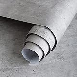 40CM×5M Hellgrau Tapete Selbstklebend Betonoptik Badezimmer 3d Effekt Grau Selbstklebende...
