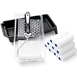 Mister Rui Farbroller Set 4 Zoll, Lackierwalze Set, 11cm Schaumstoff Farbroller Abdeckung,...