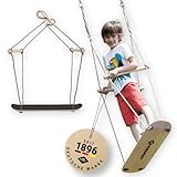 Schildkröt® Skateboard Schaukel, außergewöhnliche Holzschaukel für Geschicklichkeit,...