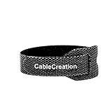 Schwarzer wiederverschließbarer Kabelbinder, CableCreation 50 Stück wiederverwendbar...