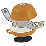 Mahlzeit Gusseisen Brottopf Set emailliert | 6,4 Liter | Sunny Orange | Brotbackform mit...