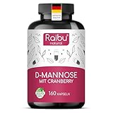Raibu D-Mannose Kapseln mit Cranberry - 2100 mg D Mannose pro Tagesdosis - 160...