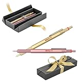 rOtring 600 Kugelschreiber Geschenkset - Roségold & Gold Metallstifte mit schwarzer Tinte...