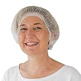 ARNOMED Haarnetz, OP Haube aus Einwegstoff Weiß, Einweg Haarnetze 100 Stk für die Küche...