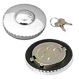 TRUCK DUCK® Universal Chrom Metall Tankdeckel 60mm abschließbar Tank Diebstahlsicherung...