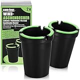 com-four® 2X Aschenbecher für draußen - Windaschenbecher - Sturmaschenbecher mit...