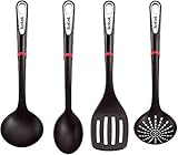 Tefal K206S4 Ingenio Küchenhelfer-Set, Kunststoff (frei von BPA), Schwarz/Silber/Rot, 0...
