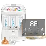 Bear 2025 Sterilisator für Babyflaschen mit Trocknungsfunktion, 4-in-1 Auto-Flaschen...