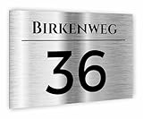Premium Hausnummer | Firmenschild | Namensschild | Schild mit jedem Wunschtext | selbst...