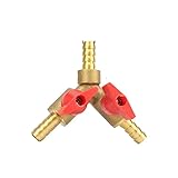 Wasserschlauch 8mm 10mm Y-förmiges Dreiwege-Wasserstoppventil aus Messing...