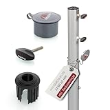 Doppler Bodenhülse Universal 72cm - Aluminium Erdanker für Sonnenschirme mit Durchmesser...