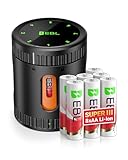 EBL Wiederaufladbare Lithium Akkus AA mit Ladegerät, 8 Stück 1.5v Super Ⅲ 3600mWh AA...