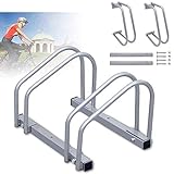 Vigevee Fahrradständer für 2 Fahrräder, Boden- und Wandmontage, 35-55 mm Reifenbreite,...