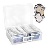 Fotohüllen | Transparenter Fotospeicher und Organizer | Klarsichtboxen mit Griff, 10,2 x...