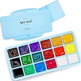 Art + Soul Gouache Farben Set 18x30ml, Wasserfarbkasten Einzeln Verpackte Farben, hohe...