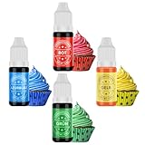 Waysroma Lebensmittelfarbe 4 Farben x 12ml Grundfarbe