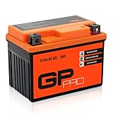 GP-PRO GP-001, 12V GEL 5Ah GEL Motorrad Batterie GTX4L-BS, wartungsfrei versiegelt...