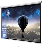 celexon Basic Heimkino- und Business manuell ausziehbare Rollo-Leinwand - einfache Montage...