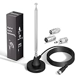 Bingfu DAB+ UKW Radioantenne Digitale Teleskopantenne für den Innenbereich mit Magnetfuß...