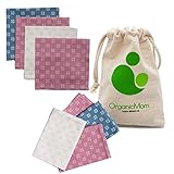 OrganicMom® 4 handgenähte Damen-Taschentücher aus Bio-Baumwolle inkl....