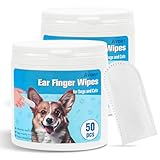 Avont Ohrpflege Finger-Pads für Hunde & Katze, Weiche & Milde Einweg Ohren Reinigungspads...