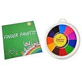 daiwei Fingermalerei-Set Farbe Fingerfarbe für Waschbares Kindermalzubehör zum Zeichnen