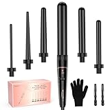 Lockenstab Große und Kleine Locken Set - 6 in 1 Mit Verschiedenen Aufsätzen...