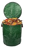 Gartenabfallsäcke Garten Laubkollektion Tasche mit Abdeckung Garten Müllsammlung Tasche...