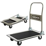 Arebos Plattformwagen Transportwagen Lagerwagen klappbar | 150kg Tragkraft | Lastenwagen |...