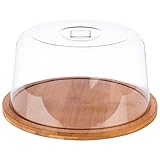 APS 825 Tablett mit Haube - Rundes Holztablett aus Bambus mit Abdeckhaube (Ø 25...