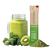 GREENORA Superfoods Green Powder Spirulina, Spinat, Ingwer, Grünkohl, Mango, Kiwi...