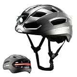 ROCKBROS Fahrradhelm Herren Damen mit Licht, Intelligenter Fahrrad Helm mit LED Vorder und...