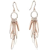 Materia Rosegold Ohrhänger lang Tropfen 925 Silber vergoldet 8,8g SO-309