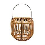 Solarlaternen, elegante Rattanimitat-Konstruktion für den Außenbereich, wasserdicht