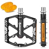MONTOP Fahrradpedale rutschfest mit Reflektoren | 2 Stück CNC Aluminium MTB...