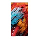 Willkommensdekorations-Banner, 180 x 90 cm, bunte Federn, bedruckt, Party-Türvorhang,...