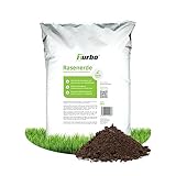 Rasenerde 30L, 100% torffrei, Turbogrün, Mit Startdünger und Rasensand, Ideal...